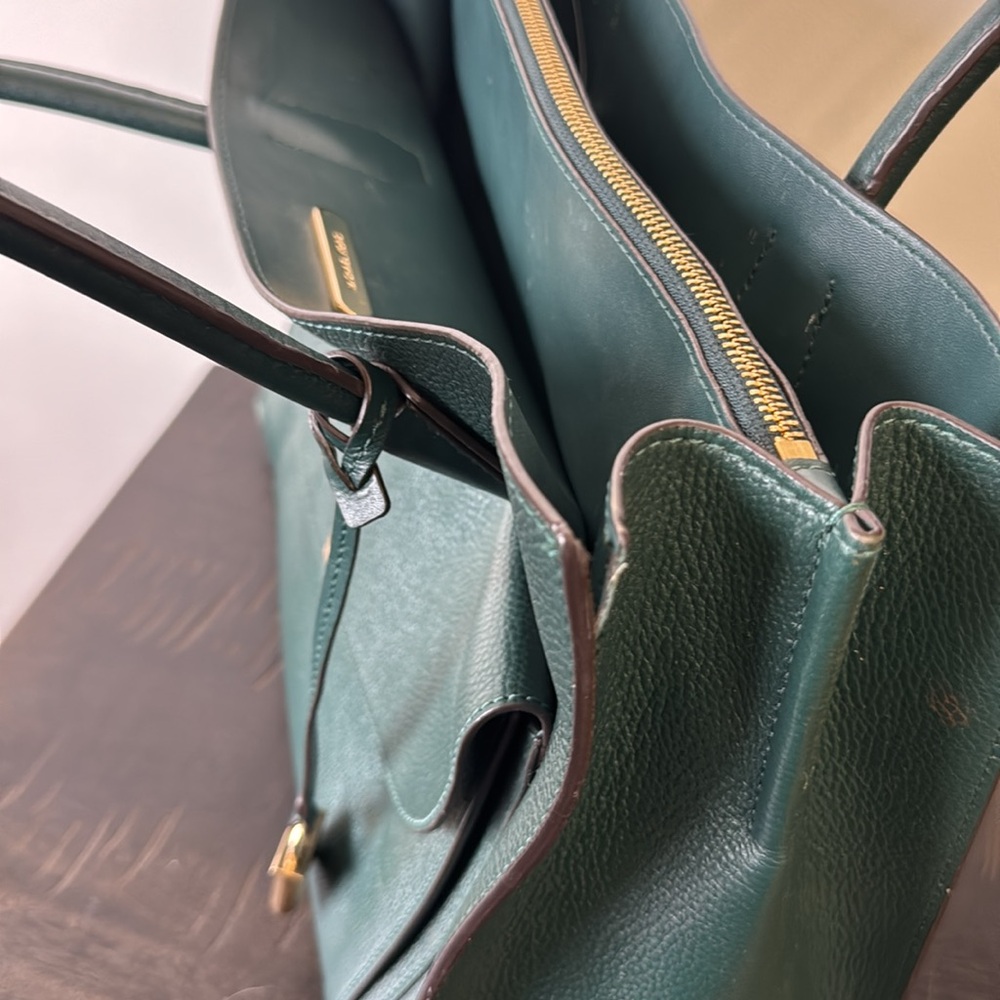 Michael Kors Extra Large Dark Atlantic Green leather tote bag - Picture 12 of 12